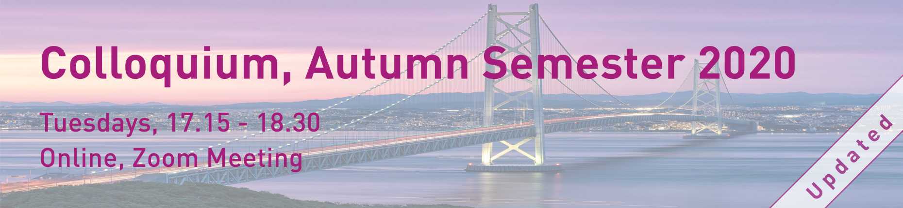 Colloquium Autumn Semester 2020